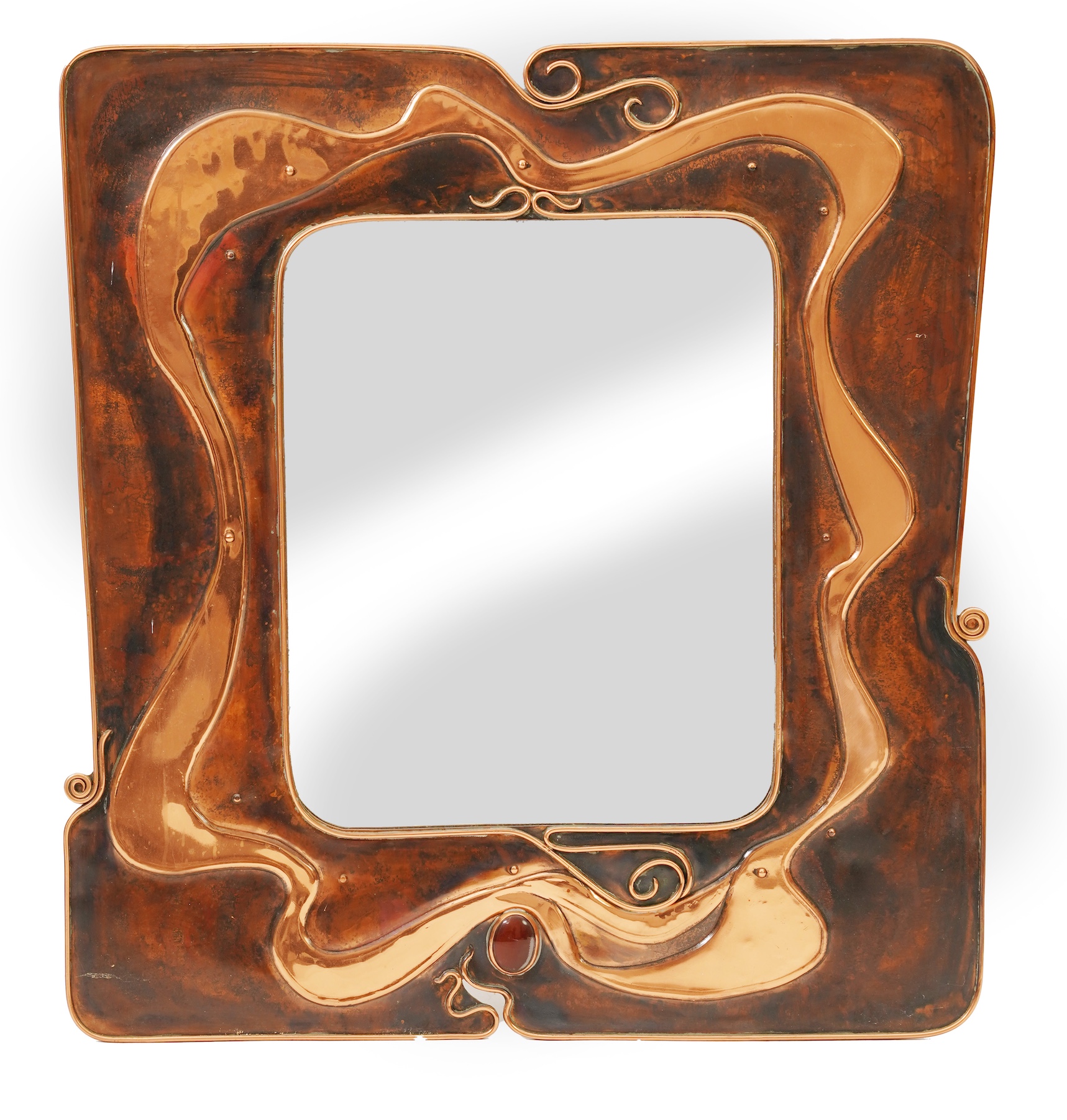 Sam Fanaroff BEM, 1926-2019, A patinated copper wall mirror